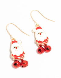 Red Santa & Bells Drop Earrings - link has visual effect only