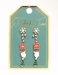 Snowflake & Present Earrings 5-Pack - link has visual effect only