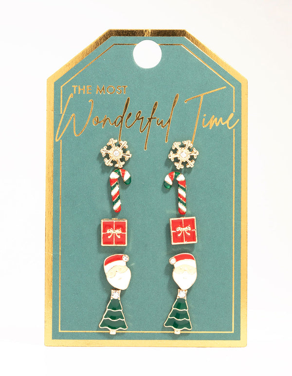 Snowflake & Present Earrings 5-Pack