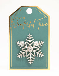 Silver Diamante Snowflake Brooch - link has visual effect only