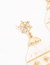 White Acrylic Bauble Drop Earrings - link has visual effect only