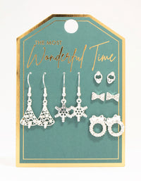 Wreath & Tree Earrings 5-Pack - link has visual effect only