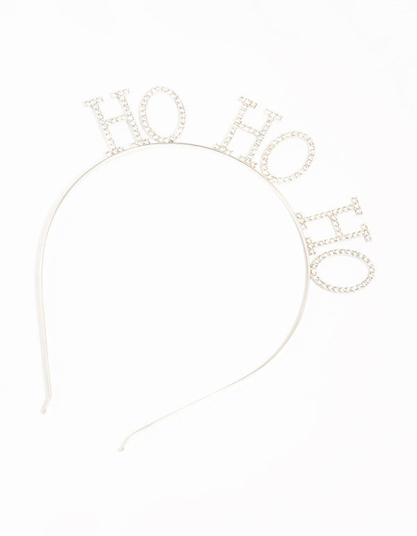 Silver Diamante Ho Ho Ho Headband
