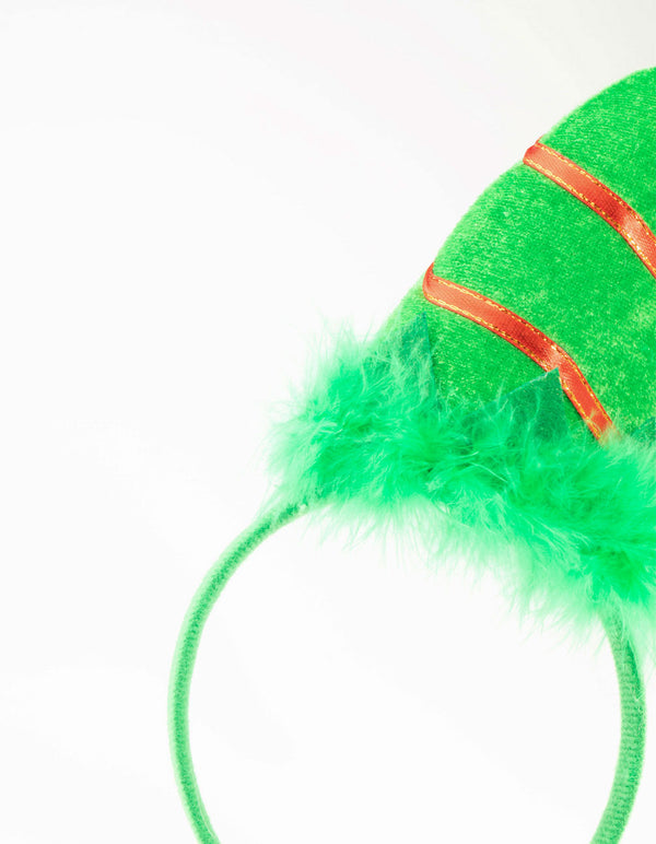 Green Fabric Elf Hat Headband
