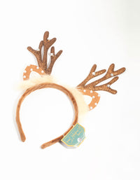 Fabric Reindeer Ear Headband - link has visual effect only