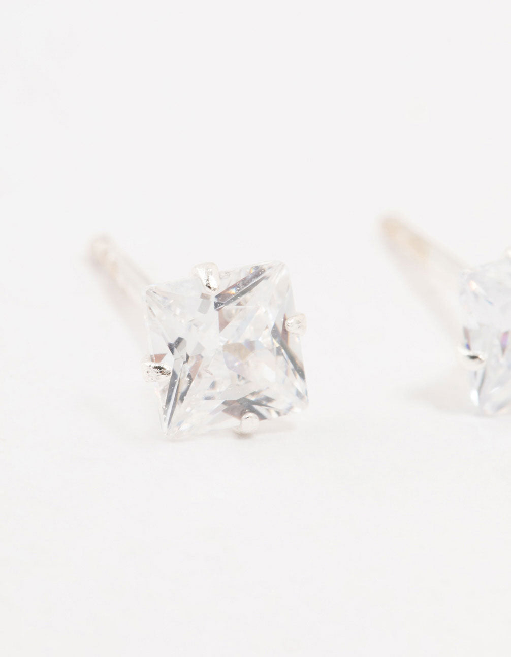 Sterling Silver Cubic Zirconia Stud Earrings