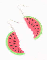Acrylic Watermelon Drop Earrings - link has visual effect only
