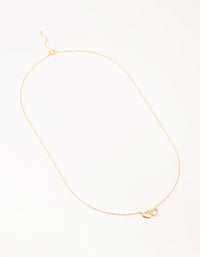 Gold Plated Sterling Silver Double Heart Cubic Zirconia Necklace - link has visual effect only