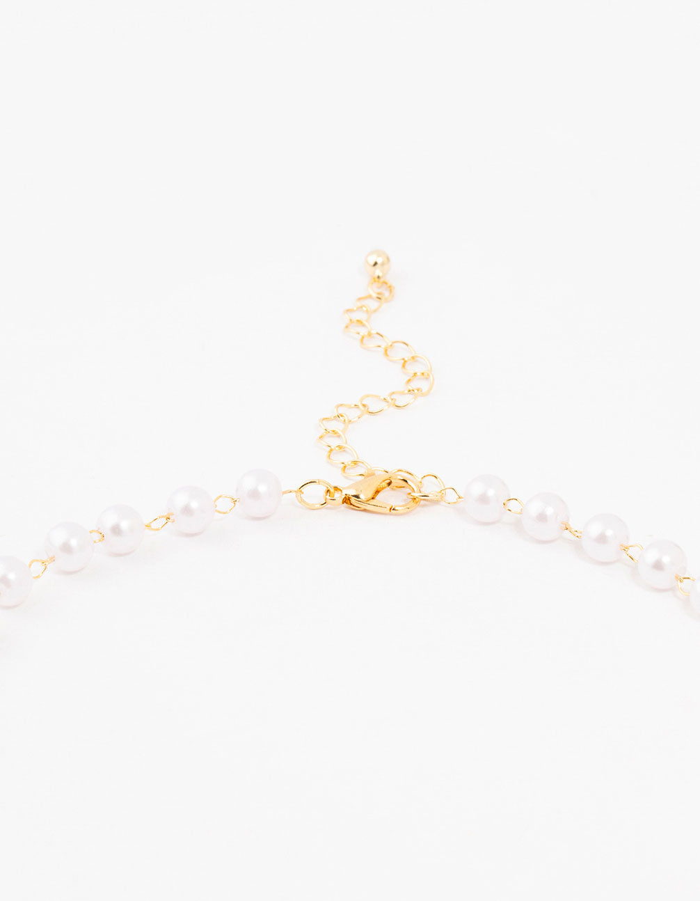 Gold Plated Pearl Baroque Cross Necklace