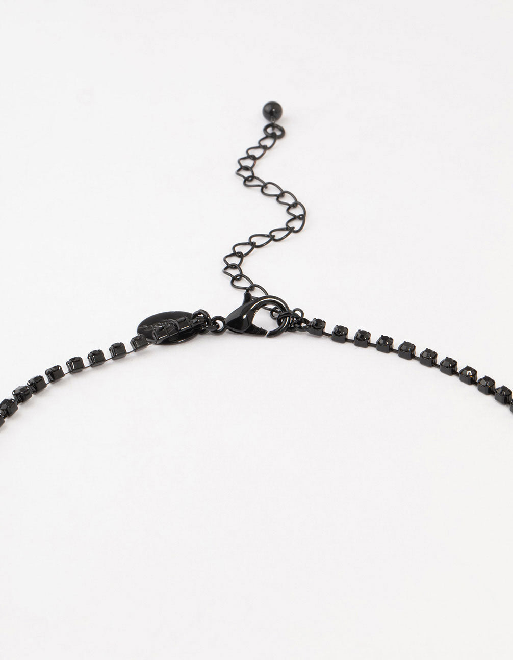 Black Coated Cup Chain Cascading Y-Necklace