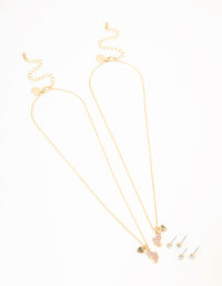 Kids Gold Butterfly  Jewellery Set - link has visual effect only