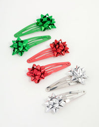 Kids Present Bow Snap Clips 6-Pack - link has visual effect only