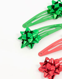 Kids Present Bow Snap Clips 6-Pack - link has visual effect only