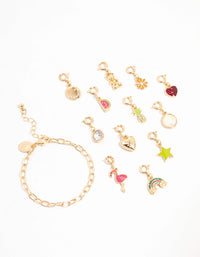 Kids Gold Charm Bracelet Advent Calendar - link has visual effect only