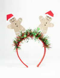 Kids Gingerbread Man & Tinsel Headband - link has visual effect only
