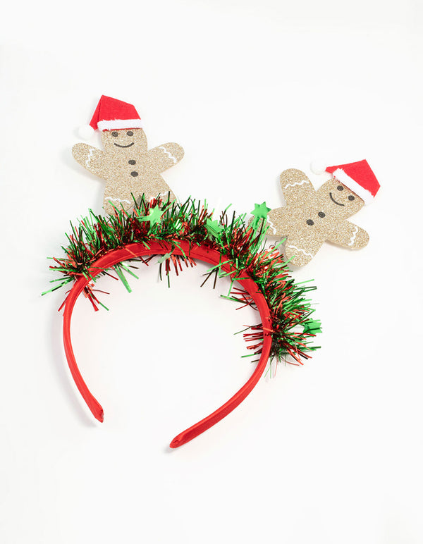 Kids Gingerbread Man & Tinsel Headband