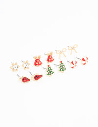 Kids Lolly & Bells Stud Earrings 6-Pack - link has visual effect only
