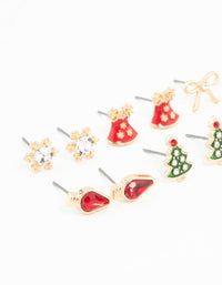 Kids Lolly & Bells Stud Earrings 6-Pack - link has visual effect only
