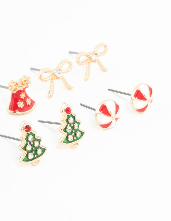 Kids Lolly & Bells Stud Earrings 6-Pack