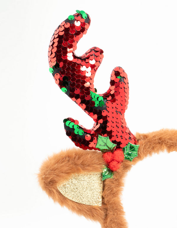 Kids Glittery Deer Headband