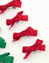 Kids Fabric Bow Hair Clips 8-Pack - link has visual effect only