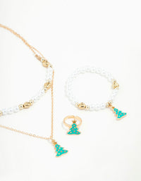 Kids Gold Christmas Tree Set - link has visual effect only