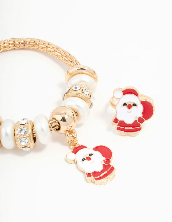 Kids Santa Bracelet & Gold Ring Set