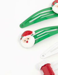 Kids Santa & Penguin Snap Clips 6-Pack - link has visual effect only