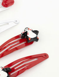 Kids Santa & Penguin Snap Clips 6-Pack - link has visual effect only