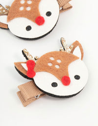 Kids Fabric Reindeer Clips 2-Pack - link has visual effect only