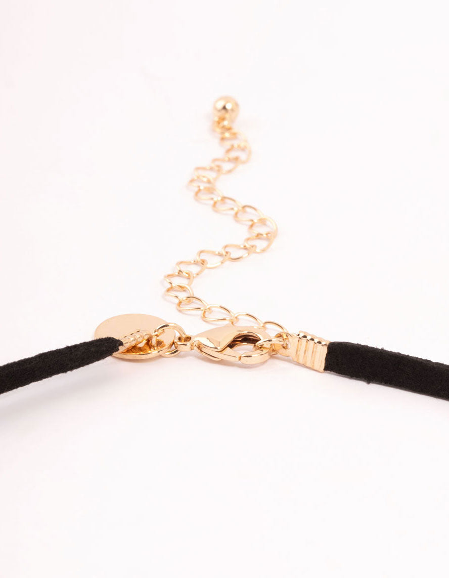 Gold Knotted Pendant Cord Necklace