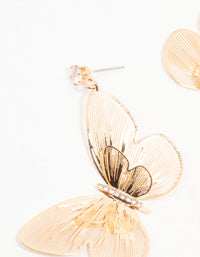 Gold Lazercut Butterfly Drop Earrings - link has visual effect only