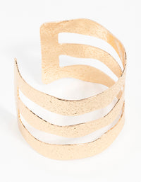 Gold Molten Multirow Wrist Cuff - link has visual effect only