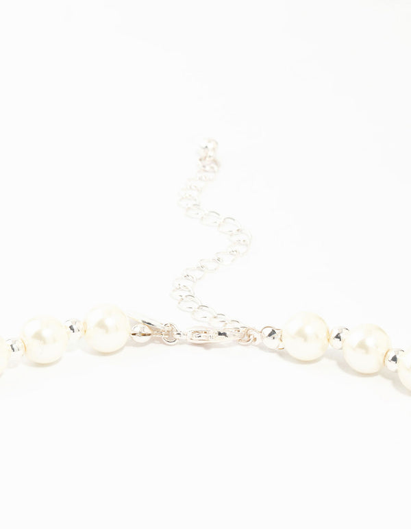 Beaded Pearl Alternating Necklace