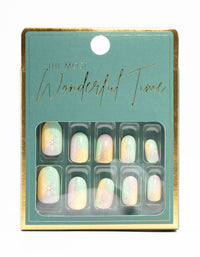 Ombre Snowflake Press On Nail Set - link has visual effect only