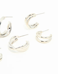 Silver Hoop Earrings 3-Pack - link has visual effect only