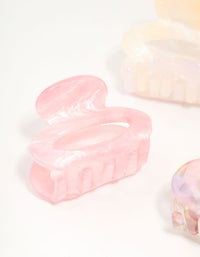 Mini Marbled Acrylic Oval Claw Clips 3-Pack - link has visual effect only