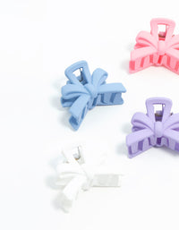 Multicoloured Mini Bow Claw Clips 6-Pack - link has visual effect only