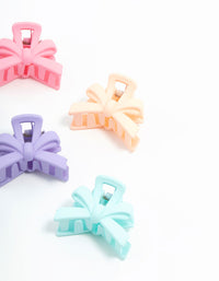 Multicoloured Mini Bow Claw Clips 6-Pack - link has visual effect only