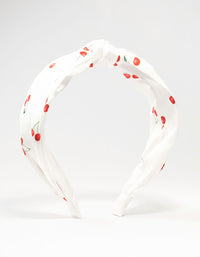 Twisted & Knotted Cherry Fabric Headband - link has visual effect only