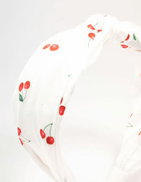 Twisted & Knotted Cherry Fabric Headband - link has visual effect only
