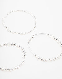 Silver Mixed Ball Bracelets 5-Pack - link has visual effect only