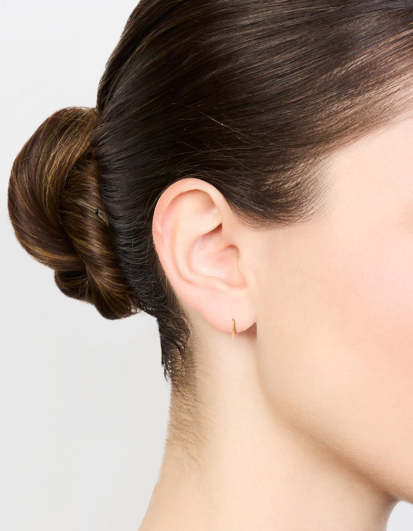 Gold Plated Titanium Sleeper Earrings 12 mm