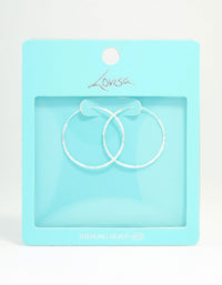 Sterling Silver Hammered Hoop Earrings - link has visual effect only