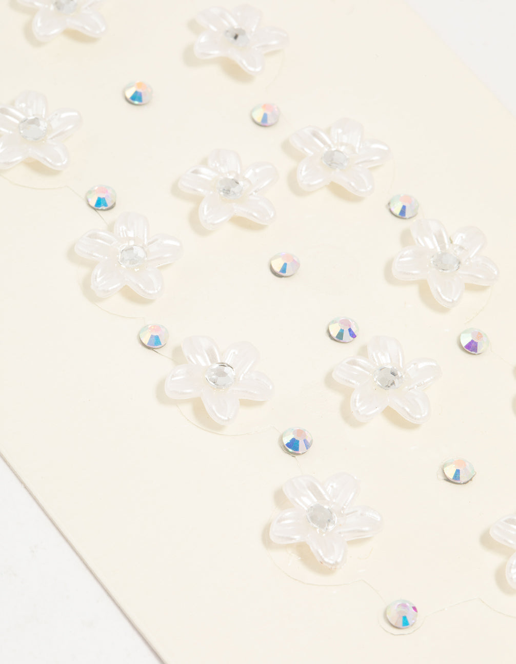 Pearlised Flower Hair Gems