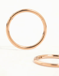 Rose Gold Plated Surgical Steel Medium Sleeper Earrings 10 mm - link has visual effect only