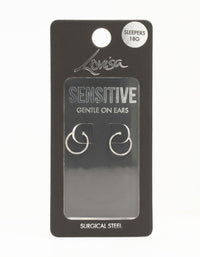 Surgical Steel Medium Sleeper Earrings 10 mm - link has visual effect only