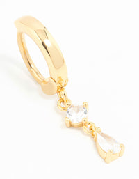Gold Plated Surgical Steel Pear Cubic Zirconia Drop Belly Ring - link has visual effect only