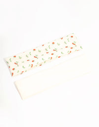 White & Floral Stretch Fabric Headbands 2-Pack - link has visual effect only