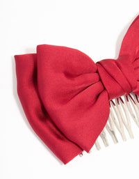 Red Fabric Bow Comb - link has visual effect only